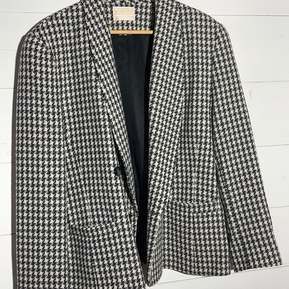 VINTAGE Pendleton Houndstooth Blazer 100% Wool Perfect Condition - Picture 1 of 7